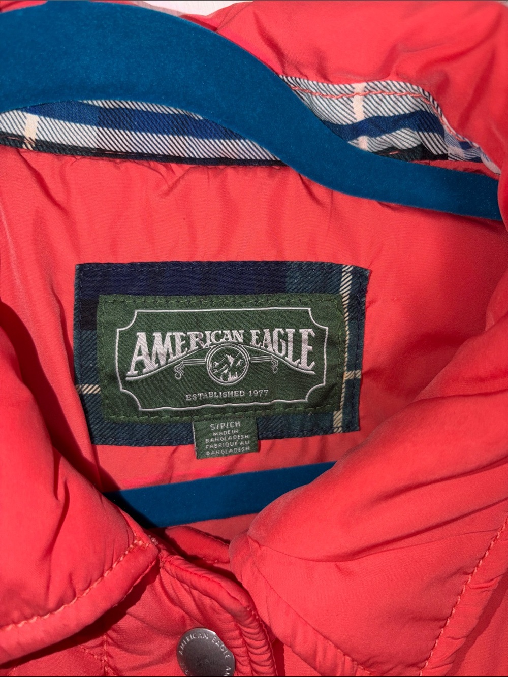 American Eagle Outfitters Coral Pink Puffer Jacket